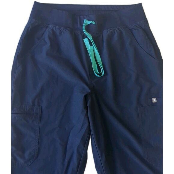 FIGS Yola FREEx Lined Scrub Pants Women Bottoms Medical Uniform Navy Blue M - Picture 5 of 12